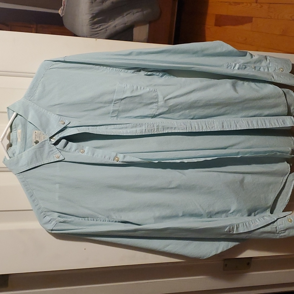 J. Crew Green Gingham Long Sleeve, Large